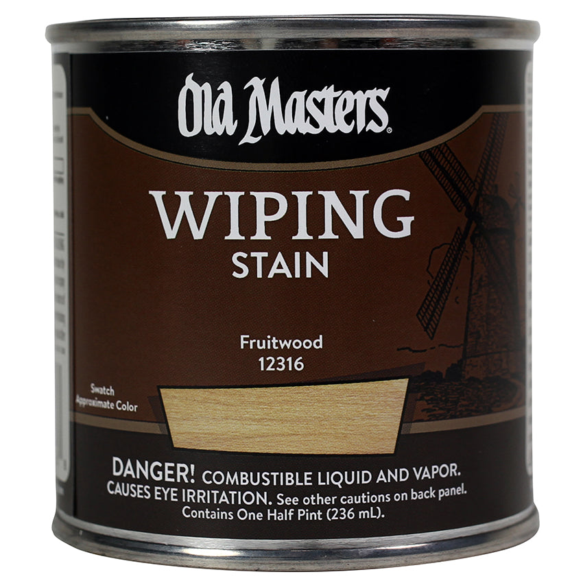 Old Masters Wiping Stain, Fruitwood, Half Pint