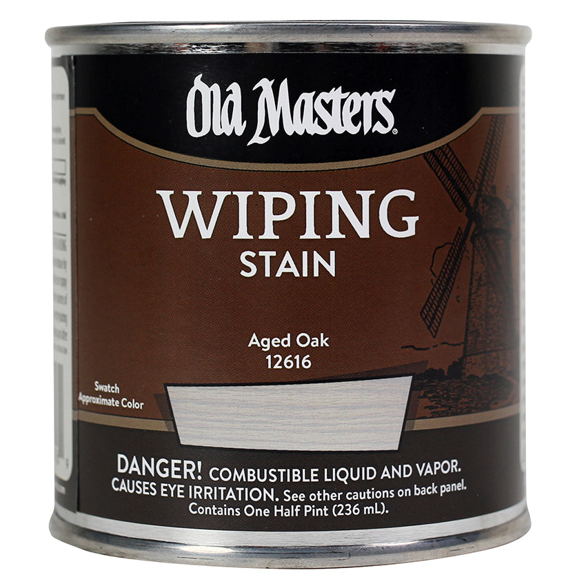 Old Masters Wiping Stain, Aged Oak, Half Pint