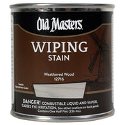 Old Masters Wiping Stain, Weathered Wood, Half Pint