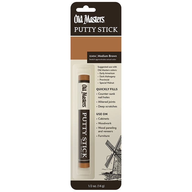 Old Masters Putty Stick, Medium Brown