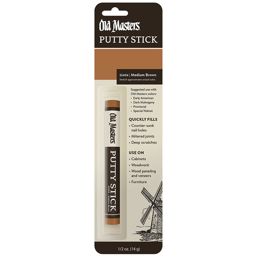 Old Masters Putty Stick, Medium Brown