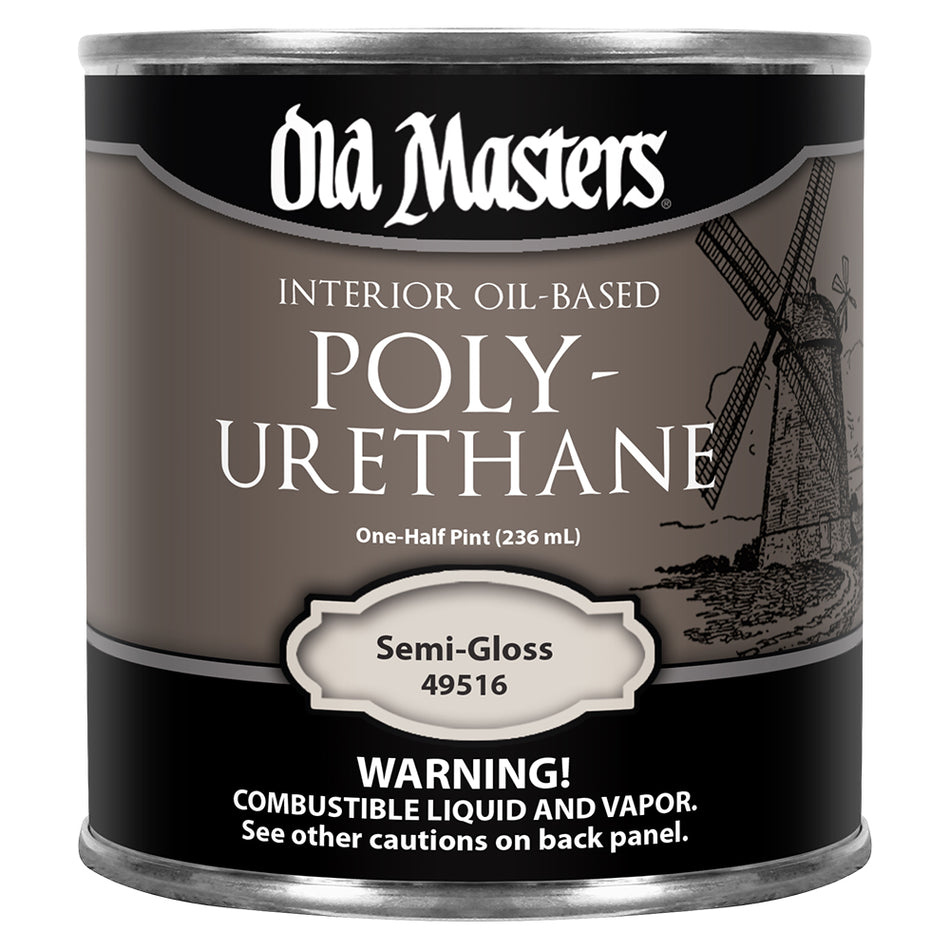 Old Masters Oil-Based Polyurethane, Semi-Gloss, Half Pint