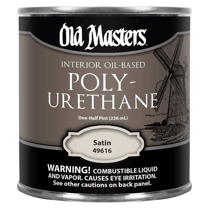Old Masters Oil-Based Polyurethane, Satin, Half Pint