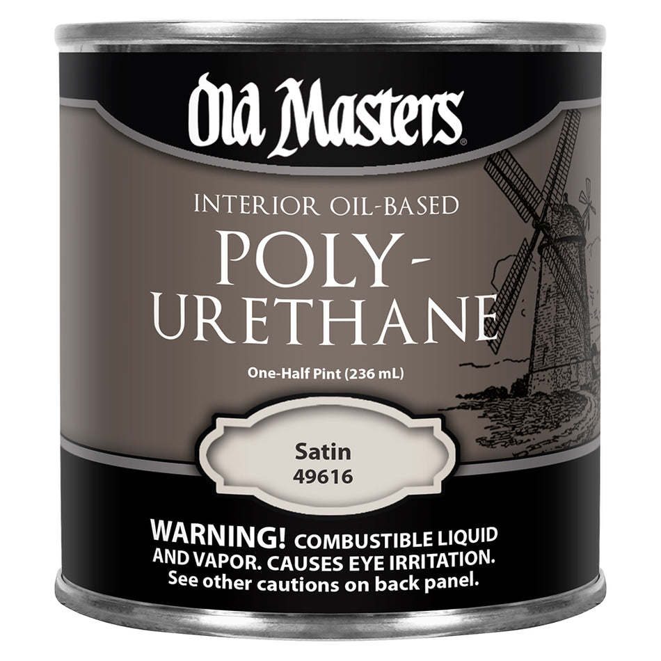 Old Masters Oil-Based Polyurethane, Satin, Half Pint