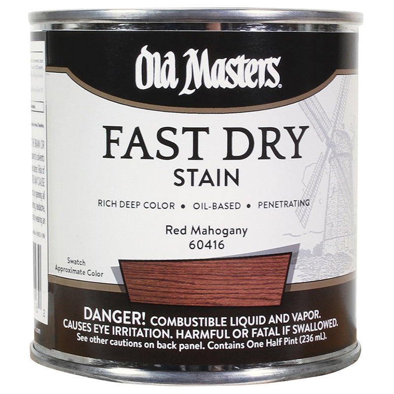 Old Masters Fast Dry Stain, Red Mahogany, Half Pint