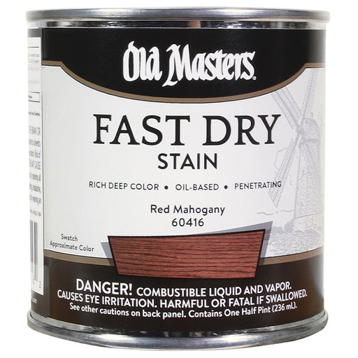 Old Masters Fast Dry Stain, Red Mahogany, Half Pint