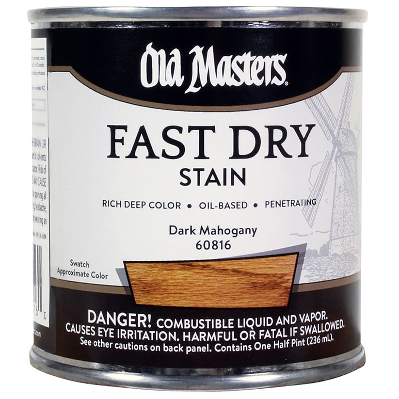 Old Masters Fast Dry Stain, Dark Mahogany, Half Pint