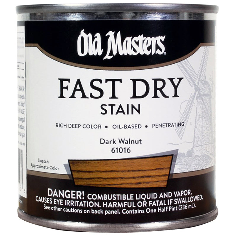 Old Masters Fast Dry Stain, Dark Walnut, Half Pint