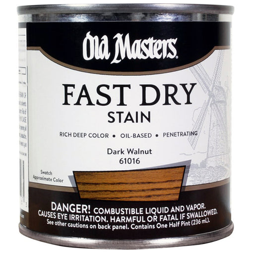 Old Masters Fast Dry Stain, Dark Walnut, Half Pint