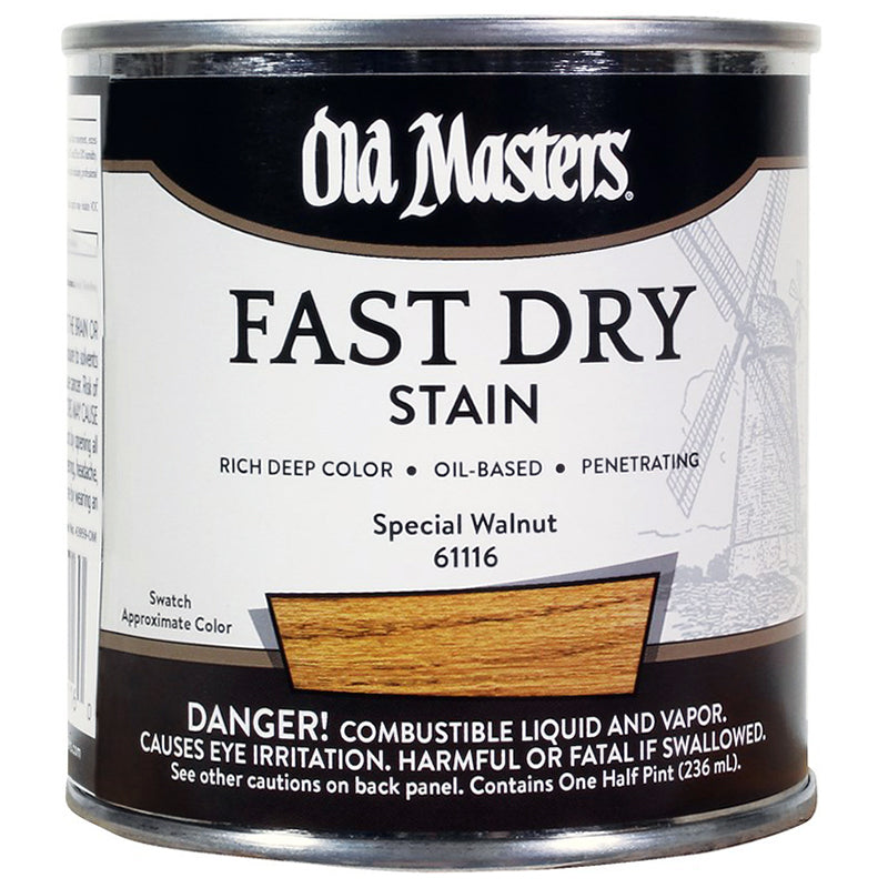 Old Masters Fast Dry Stain, Special Walnut, Half Pint