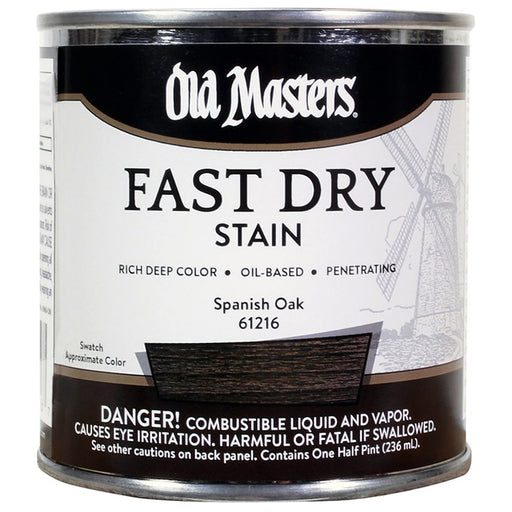 Old Masters Fast Dry Stain, Spanish Oak, Half Pint