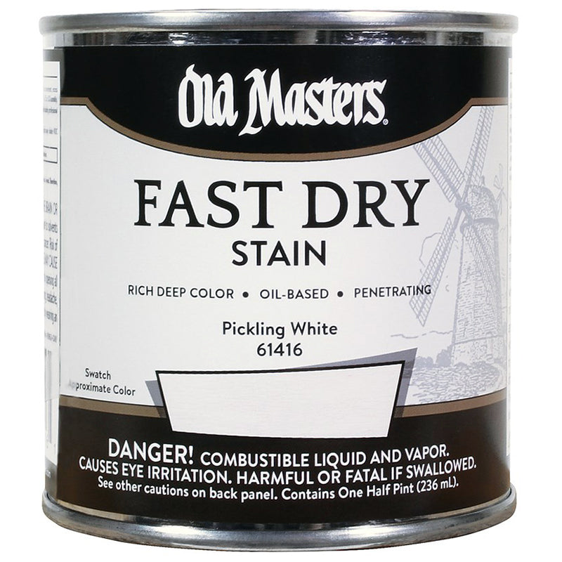 Old Masters Fast Dry Stain, Pickling White, Half Pint