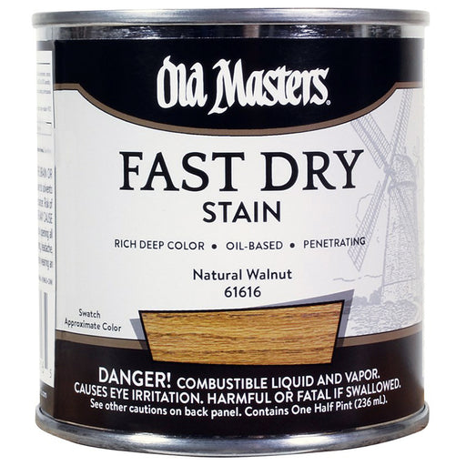 Old Masters Fast Dry Stain, Natural Walnut, Half Pint