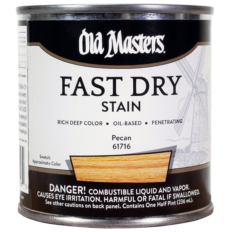 Old Masters Fast Dry Stain, Pecan, Half Pint