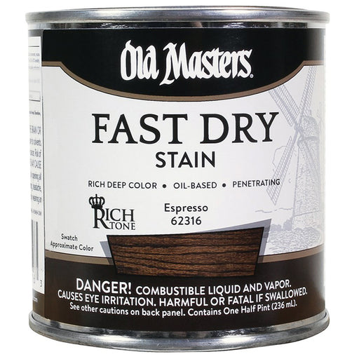 Old Masters Fast Dry Stain, Espresso, Half Pint