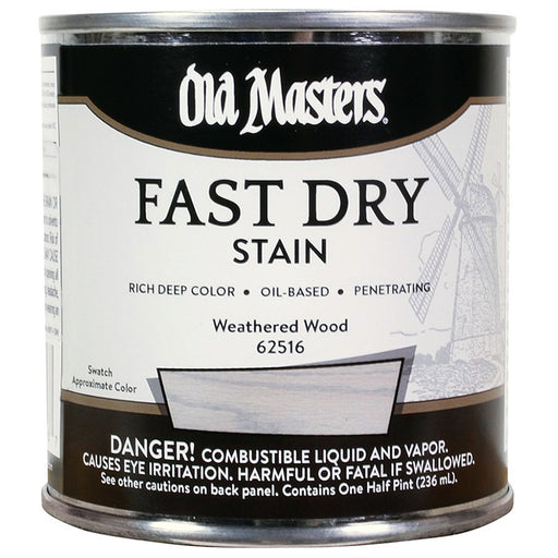 Old Masters Fast Dry Stain, Weathered Wood, Half Pint