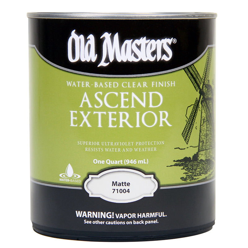 Old Masters Ascend Exterior Water-Based Finish, Matte, Quart