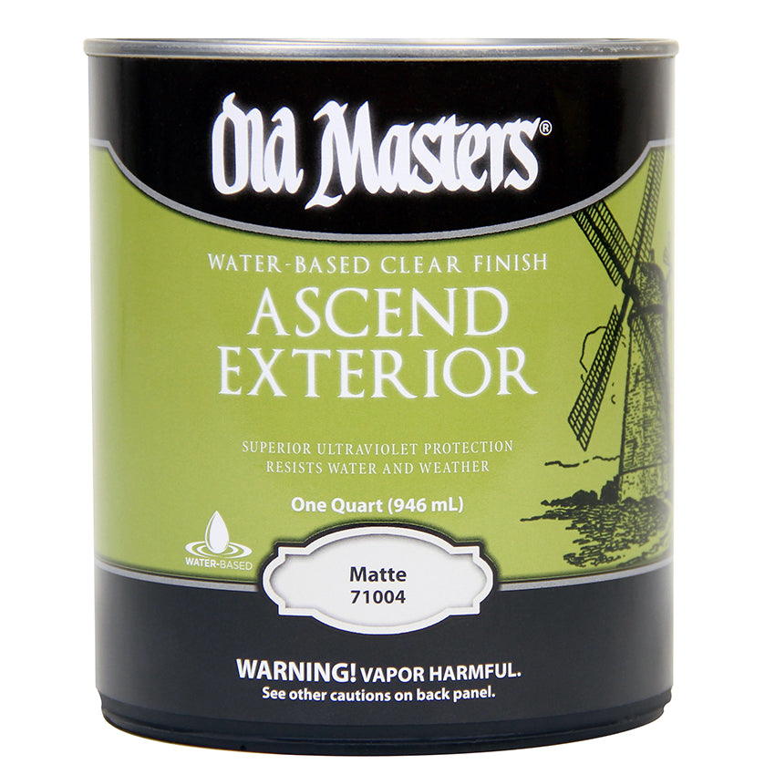 Old Masters Ascend Exterior Water-Based Finish, Matte, Quart