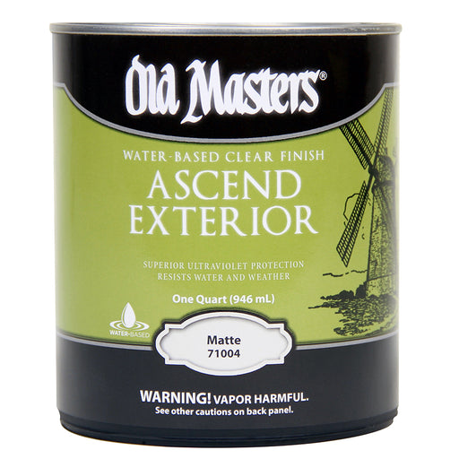 Old Masters Ascend Exterior Water-Based Finish, Matte, Quart