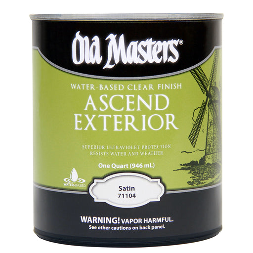 Old Masters Ascend Exterior Water-Based Finish, Satin, Quart