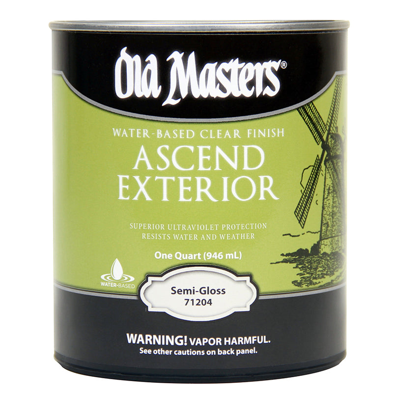 Old Masters Ascend Exterior Water-Based Finish, Semi-Gloss, Quart