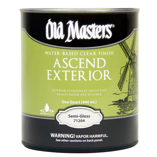 Old Masters Ascend Exterior Water-Based Finish, Semi-Gloss, Quart
