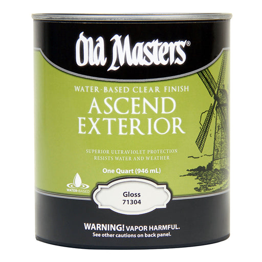 Old Masters Ascend Exterior Water-Based Finish, Gloss, Quart