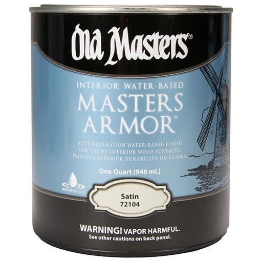 Old Masters Armor Interior Water-Based Finish, Satin, Quart