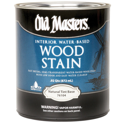 Old Masters Water-Based Wood Stain, Natural Tint Base, Quart