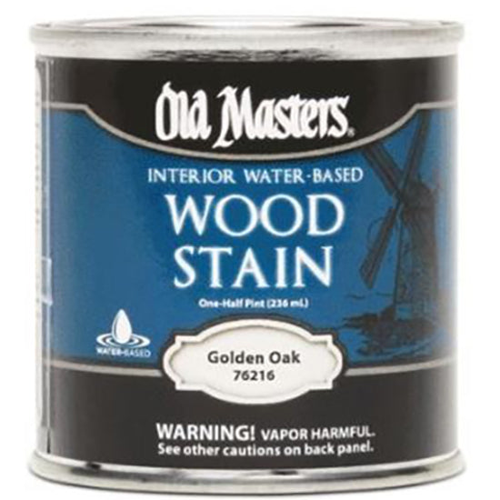 Old Masters Water-Based Wood Stain, 771 Golden Oak, Half Pint