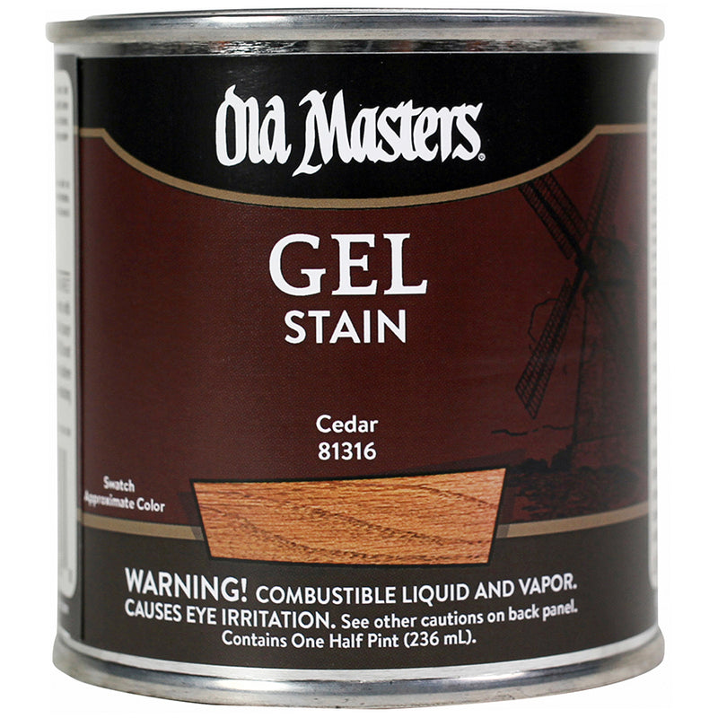 Old Masters Gel Stain, Cedar, Half Pint