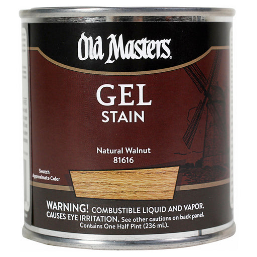 Old Masters Gel Stain, Natural Walnut, Half Pint