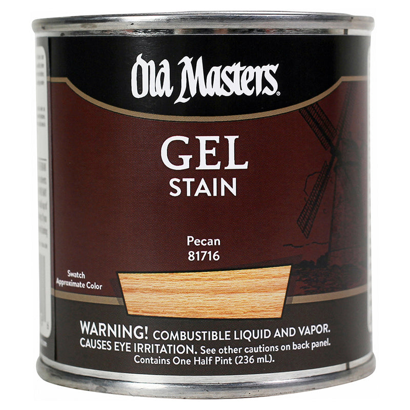 Old Masters Gel Stain, Pecan, Half Pint