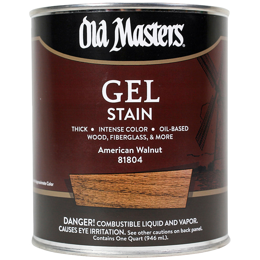 Old Masters Oil-Based Gel Stain, 818 American Walnut, Quart