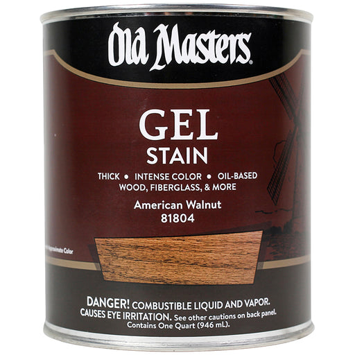 Old Masters Oil-Based Gel Stain, 818 American Walnut, Quart