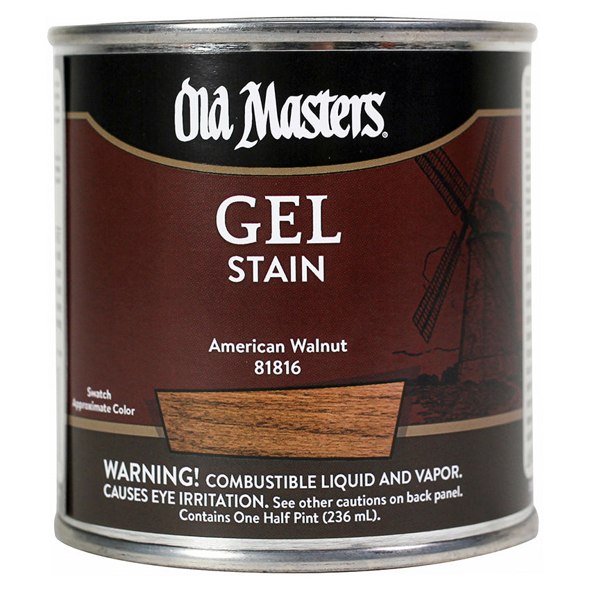 Old Masters Gel Stain, American Walnut, Half Pint