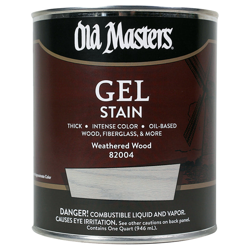 Old Masters Gel Stain, Weathered Wood, Quart