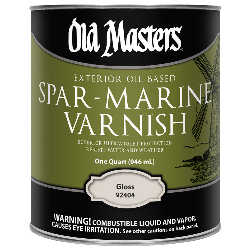Old Masters Spar-Marine Varnish, Clear Gloss, Quart