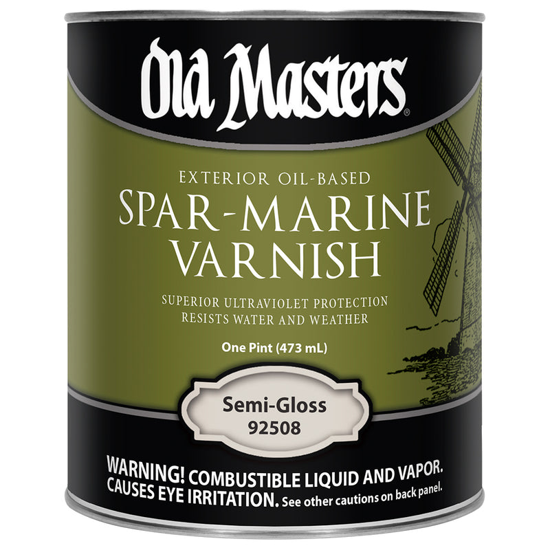 Old Masters Spar-Marine Varnish, Clear Semi-Gloss, Pint
