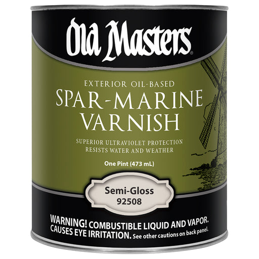Old Masters Spar-Marine Varnish, Clear Semi-Gloss, Pint