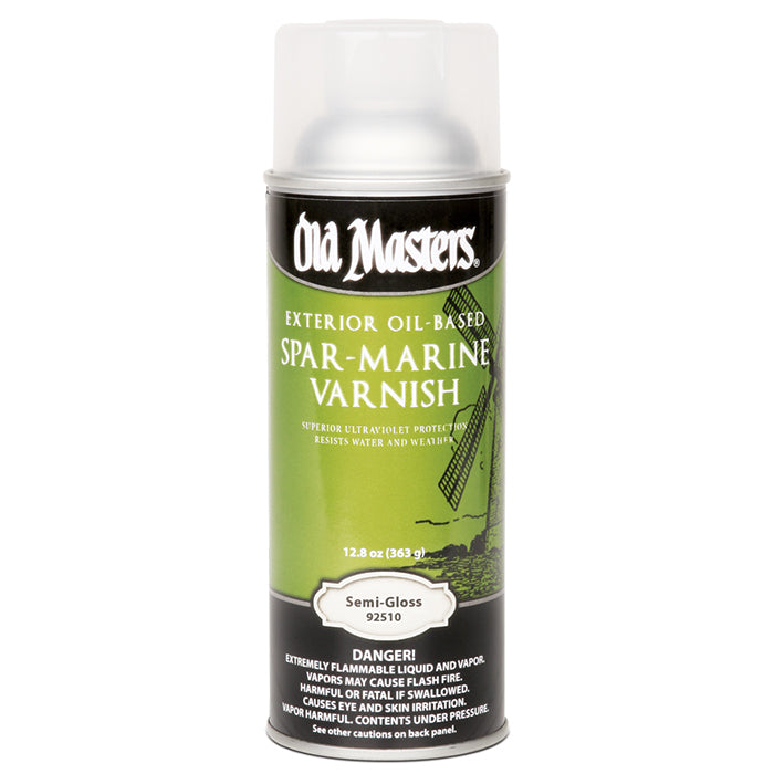 Old Masters Spar-Marine Varnish Aerosol, Clear Semi-Gloss, 12 oz
