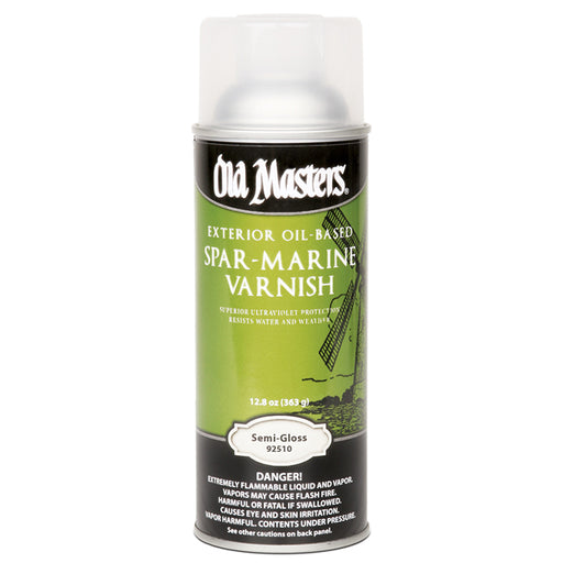 Old Masters Spar-Marine Varnish Aerosol, Clear Semi-Gloss, 12 oz