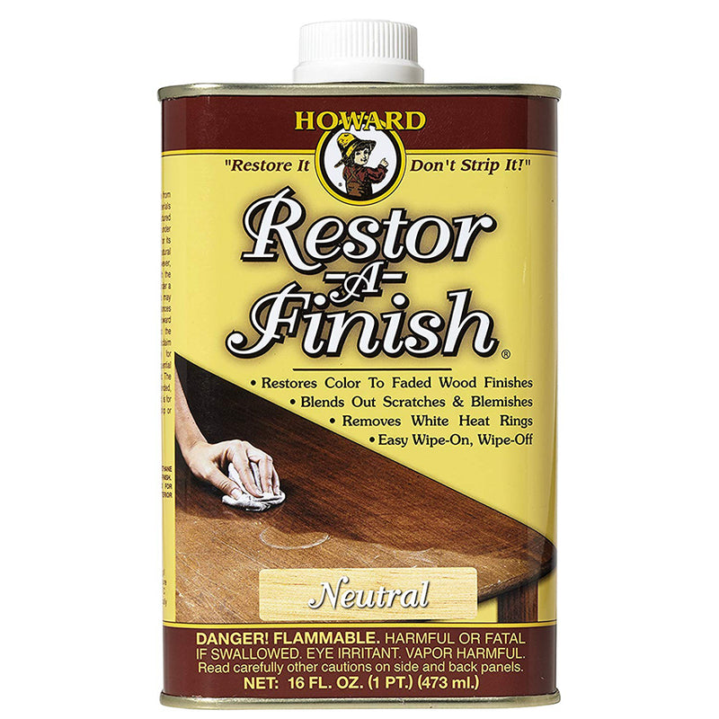 Howard Restor-A-Finish Wood Finish Restorer, Neutral, Pint