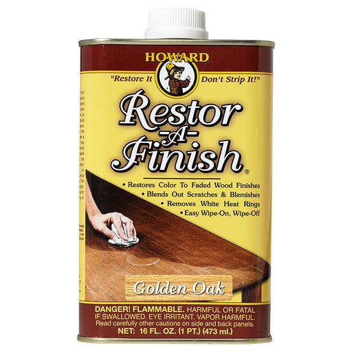 Howard Restor-A-Finish Wood Finish Restorer, Golden Oak, Pint