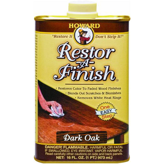 Howard Restor-A-Finish Wood Finish Restorer, Dark Oak, Pint