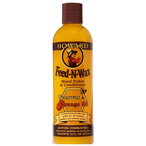 Howard Feed-N-Wax Wood Polish & Conditioner, Yellow, Pint