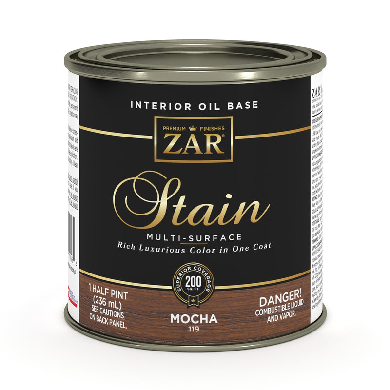ZAR Interior Oil Base Stain, Mocha, Half Pint manufacturer can