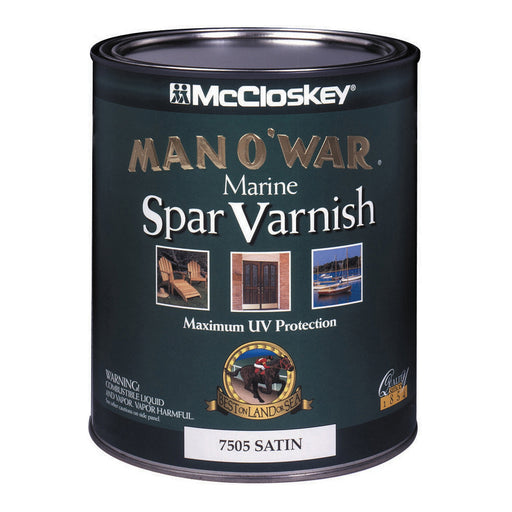McCloskey Man O'War Marine Spar Varnish, Clear Satin, Gallon