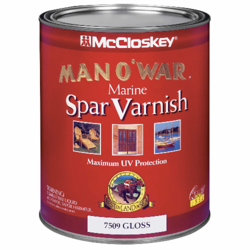 McCloskey Man O'War Marine Spar Varnish, Clear Gloss, Quart