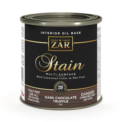 ZAR Interior Oil Base Stain, Dark Chocolate Truffle, Half Pint manufacturer can